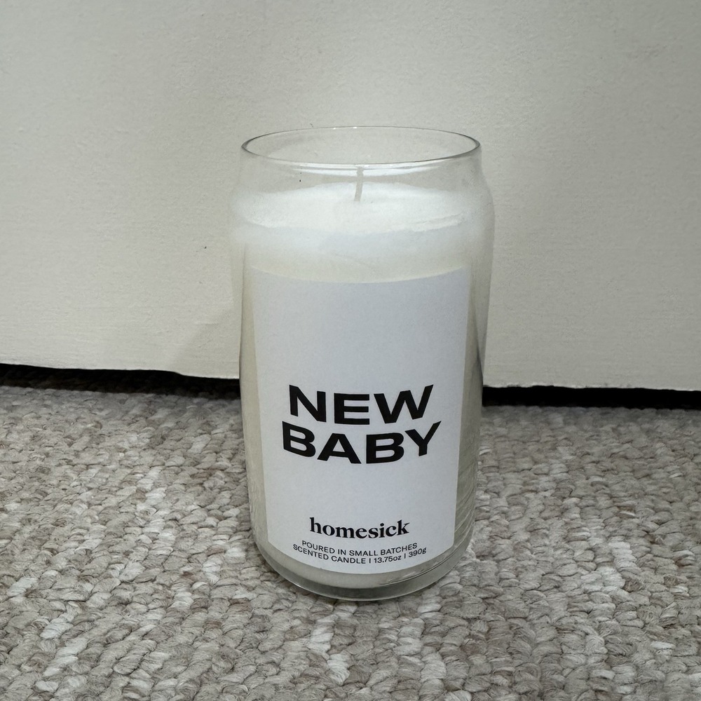 Homesick New Baby Scented Candle 13.75 oz Single Wick Glass Jar